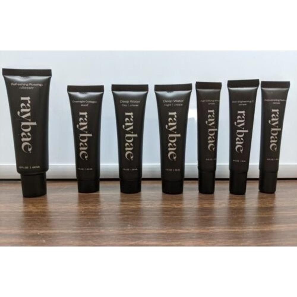 Raybae 7 Piece Skin Set Cleanser Mask Cream Serum Night & Day Brand New